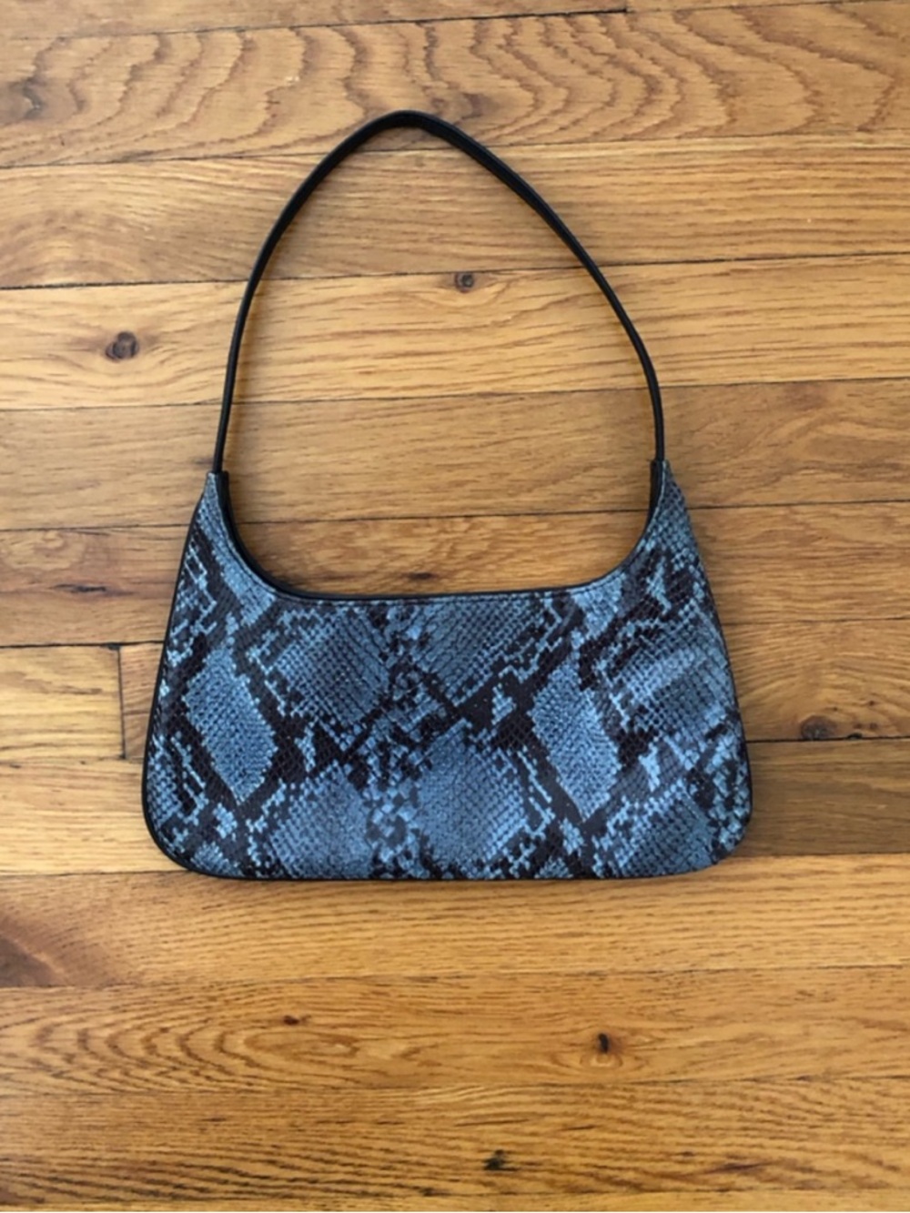 The Limited Blue Snake Print Mini Shoulder Bag